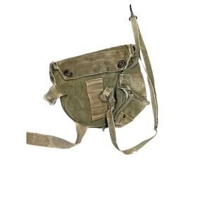 Vintage WW1 Military Tear Gas Canvas Bag – Olive